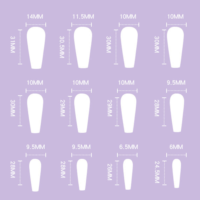 Glossy Pink Design Press On Nails